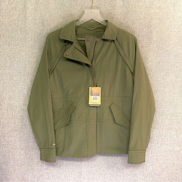 ROYAL ROBBINS VEST to Convertible Jacket Raincoat UPF 30+ SMALL Green NWT - Picture 6 of 10